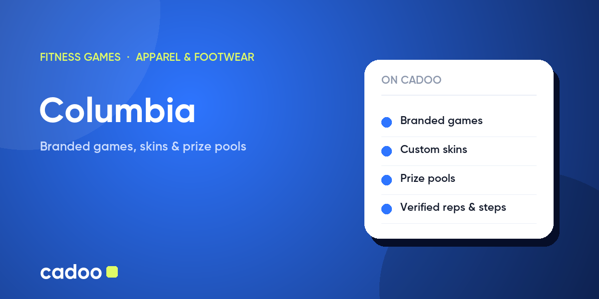 Columbia fitness games on Cadoo