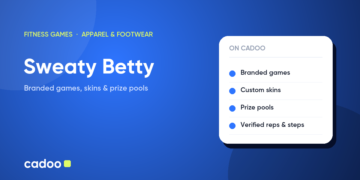 Sweaty Betty fitness games on Cadoo