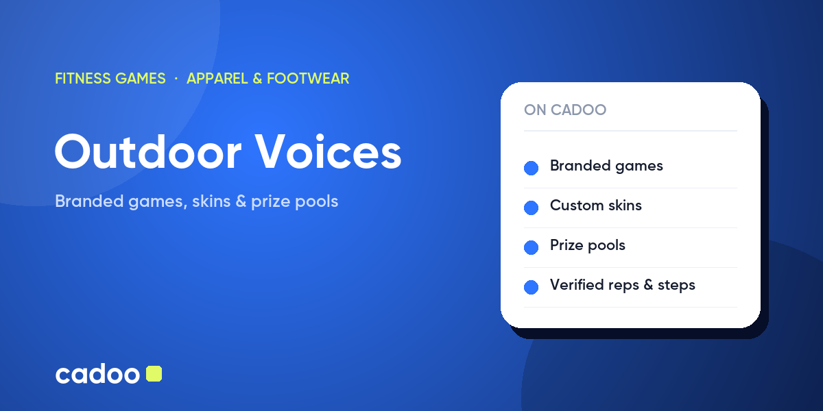 Outdoor Voices fitness games on Cadoo
