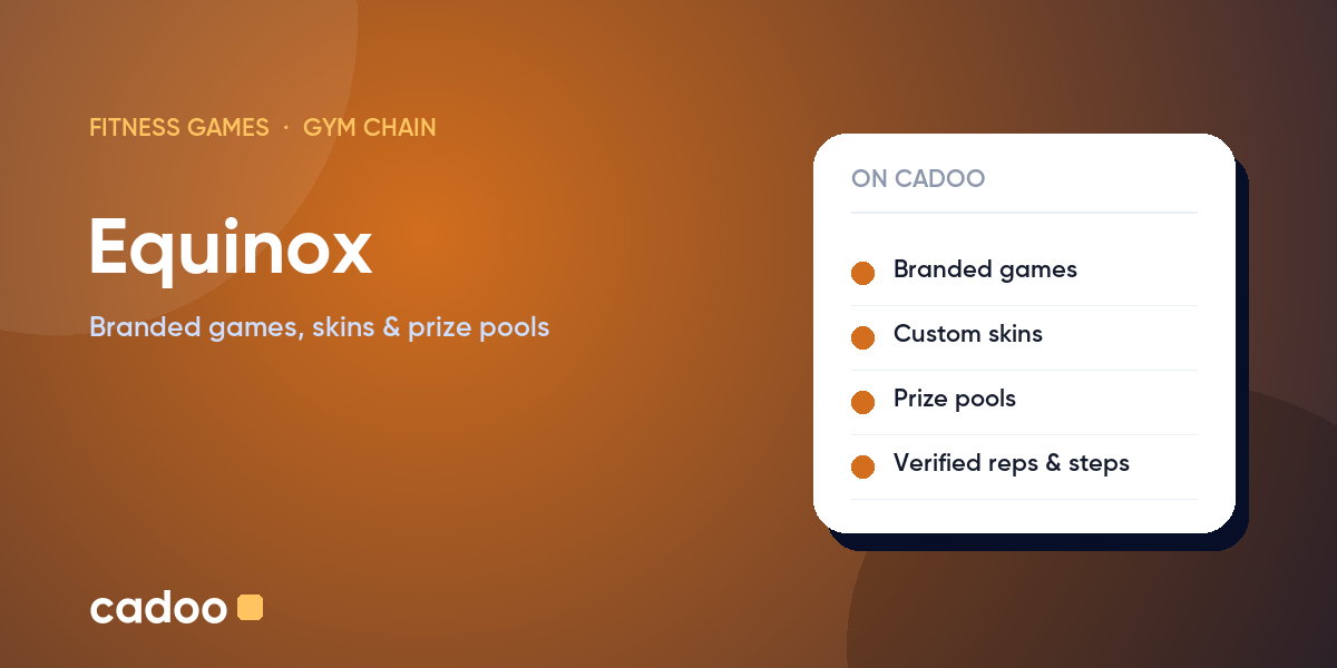 Equinox fitness games on Cadoo