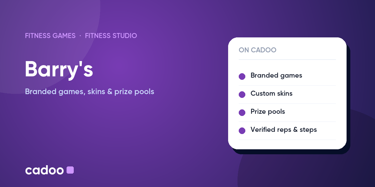 Barry's fitness games on Cadoo
