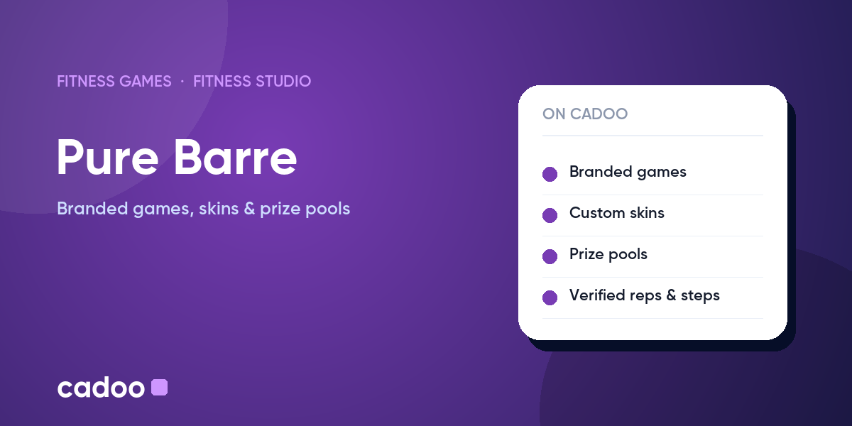 Pure Barre fitness games on Cadoo
