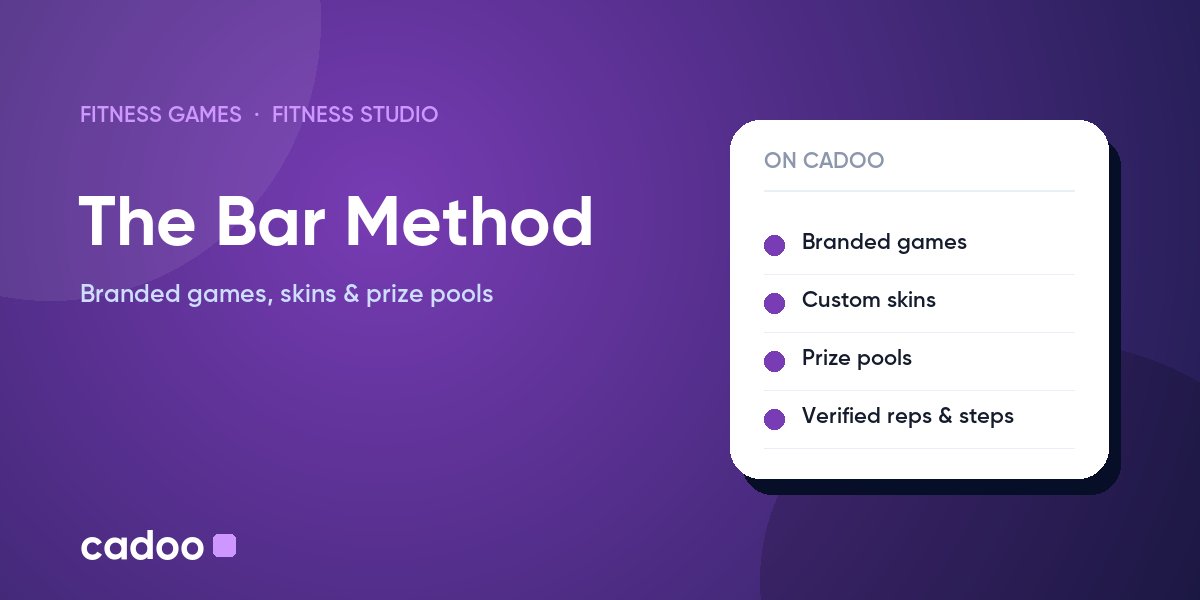 The Bar Method fitness games on Cadoo