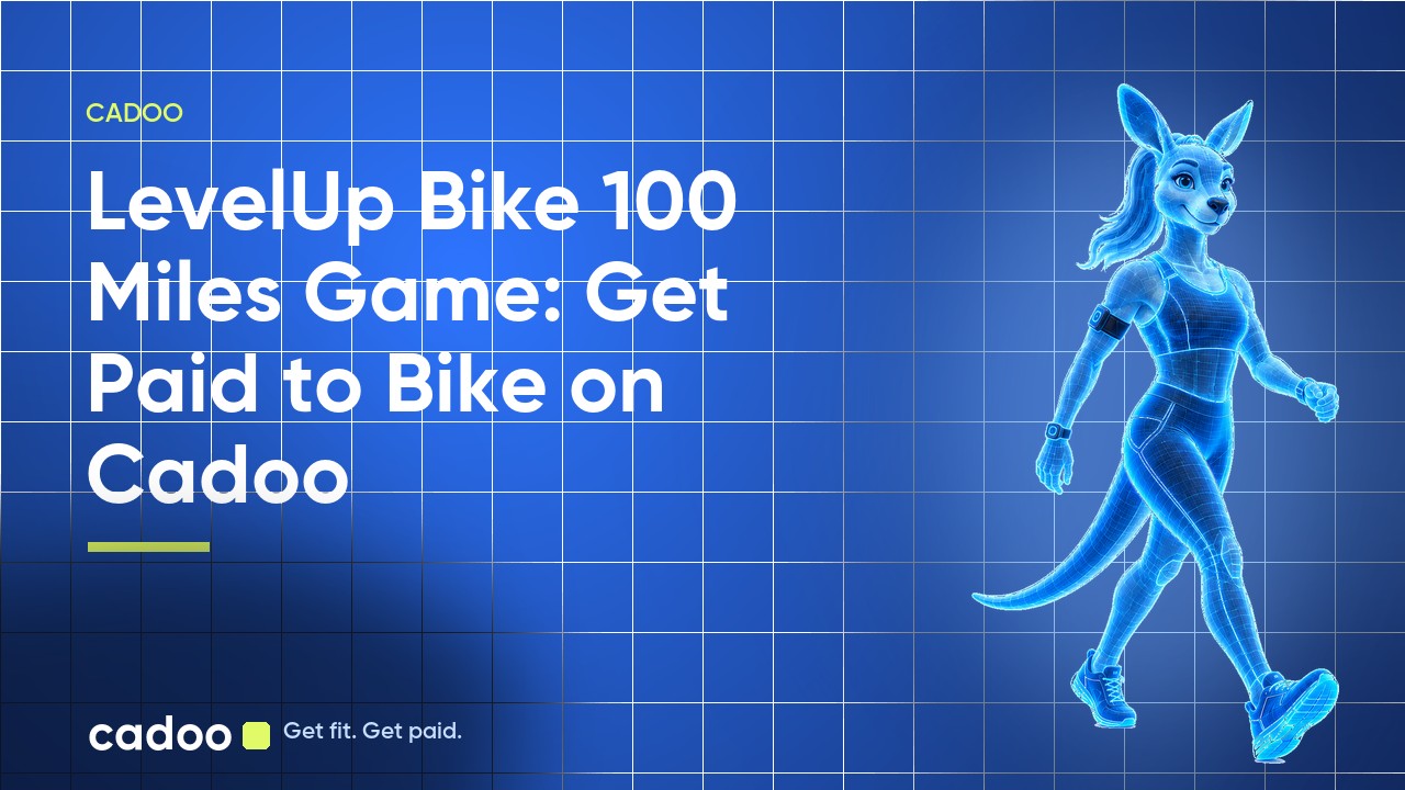Cadoo — LevelUp Bike 100 Miles Game: Get Paid to Bike on Cadoo