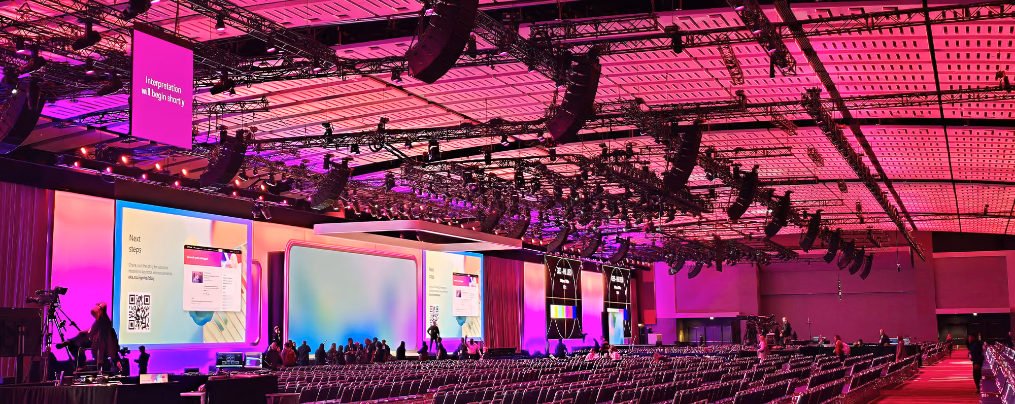 A presenter on stage at Microsoft Build