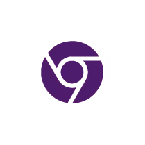 Google Chrome browser logo in purple.