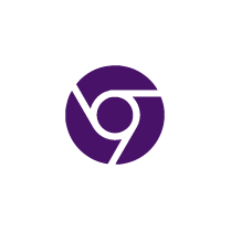 Google Chrome browser logo in purple.