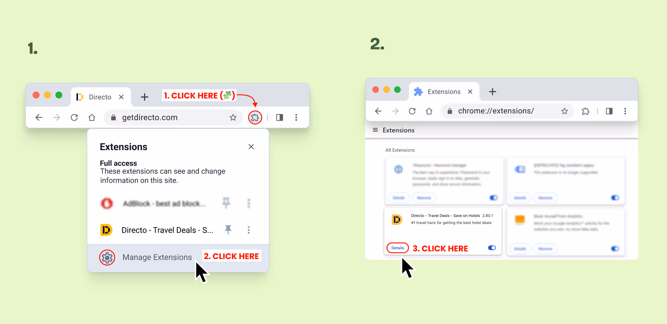 Step by step on how you can change the language of Directo extension - english version - 1