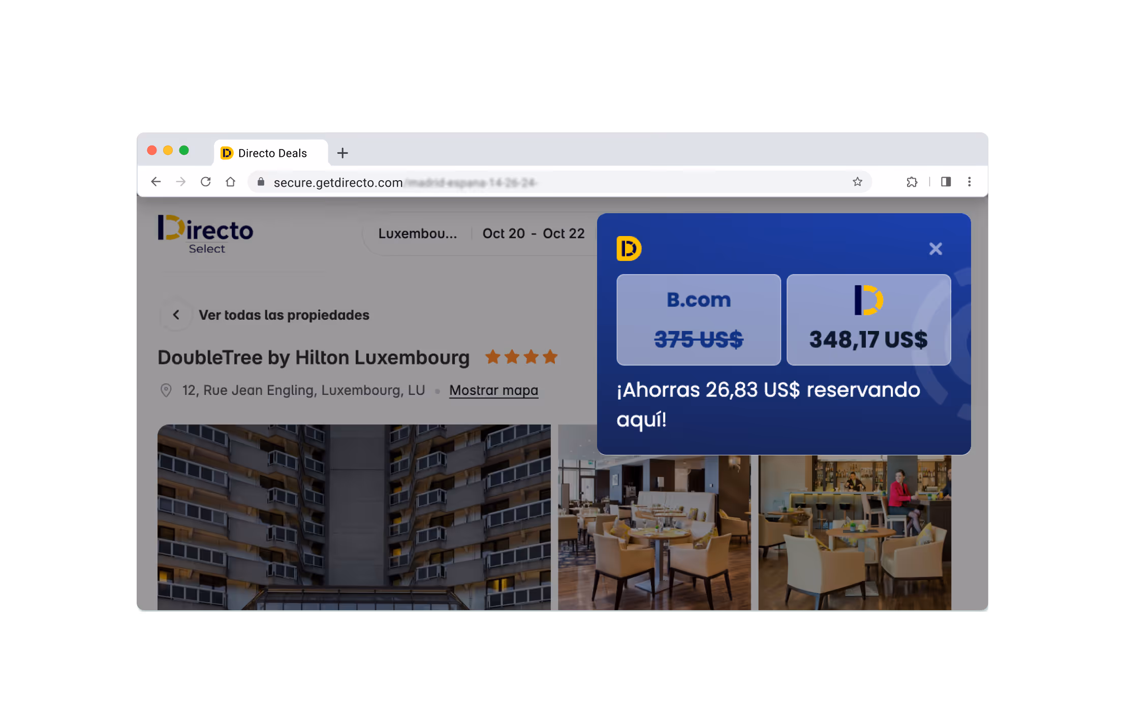 Directo: la extensión que muestra el precio real del hotel sobre la web de Booking