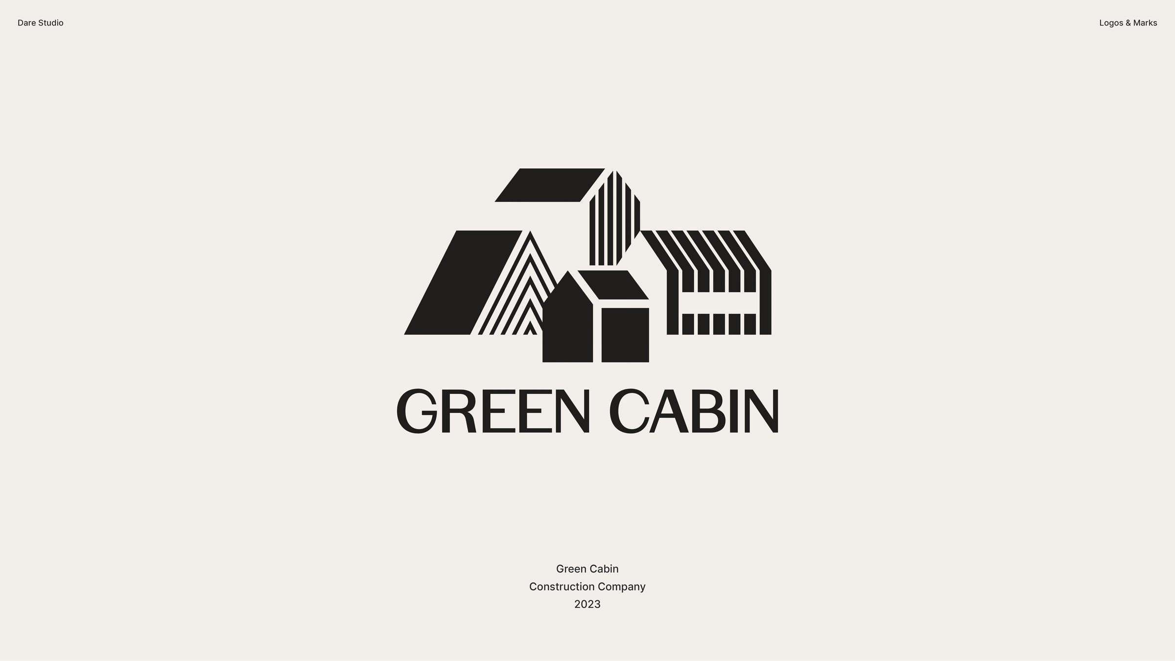 Green Cabin logó, építőipari cég