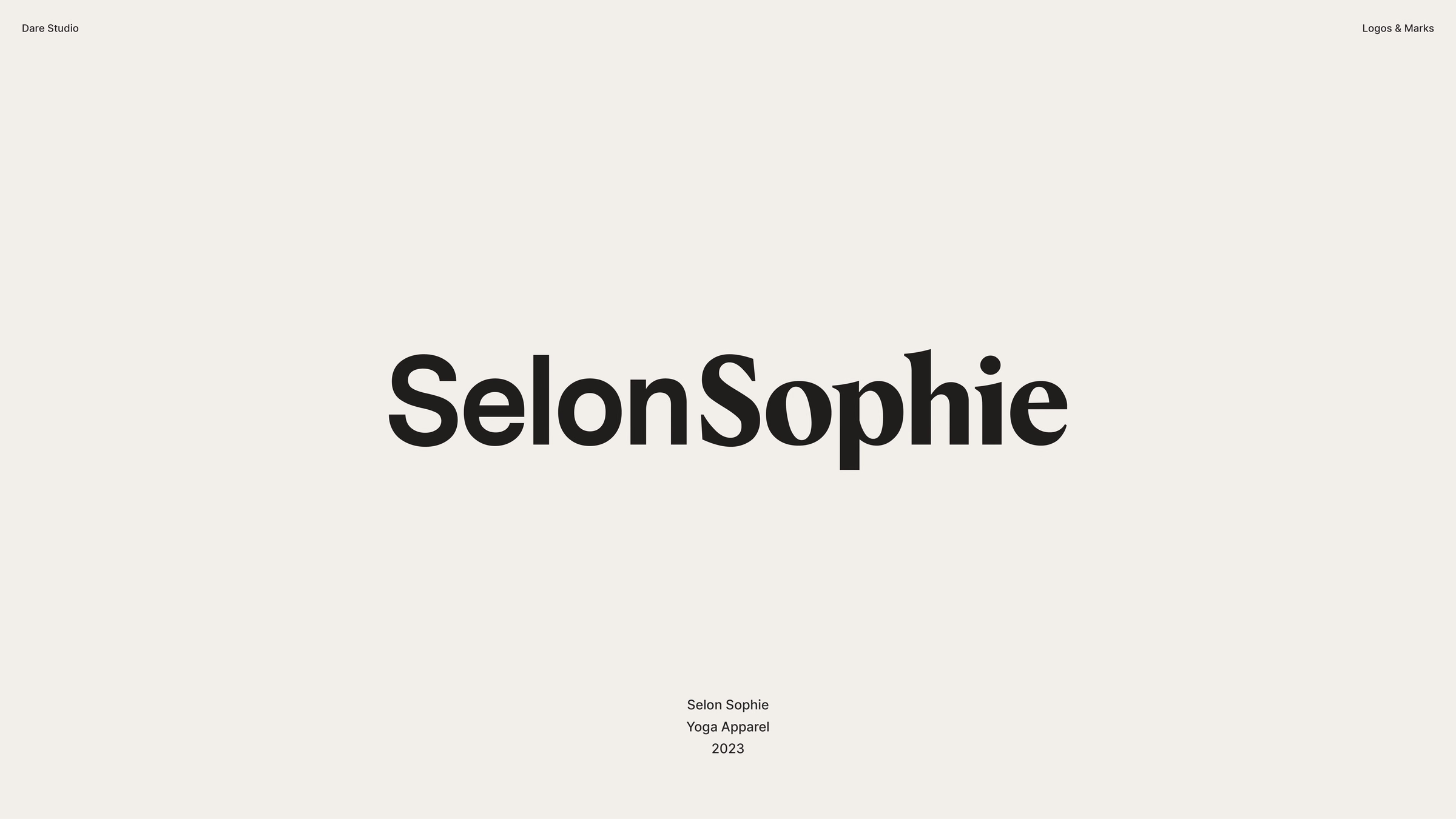 Selon Sophie logó, jógaruházat