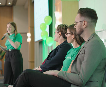  Brooke from Asset College smiles to camera as she talks about her experiences as an aXcelerate client