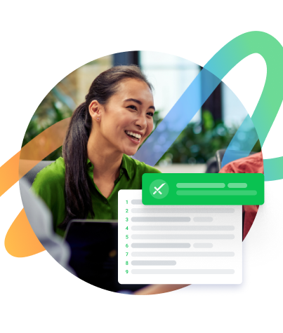  Brooke from Asset College smiles to camera as she talks about her experiences as an aXcelerate client