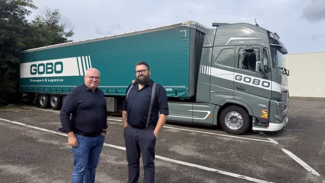Frank Ruette and Tom Devos in front of the GOBO fleet