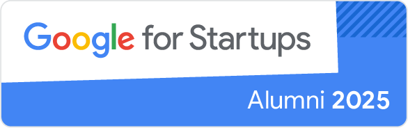 Google for startups 2025 alumni logo.