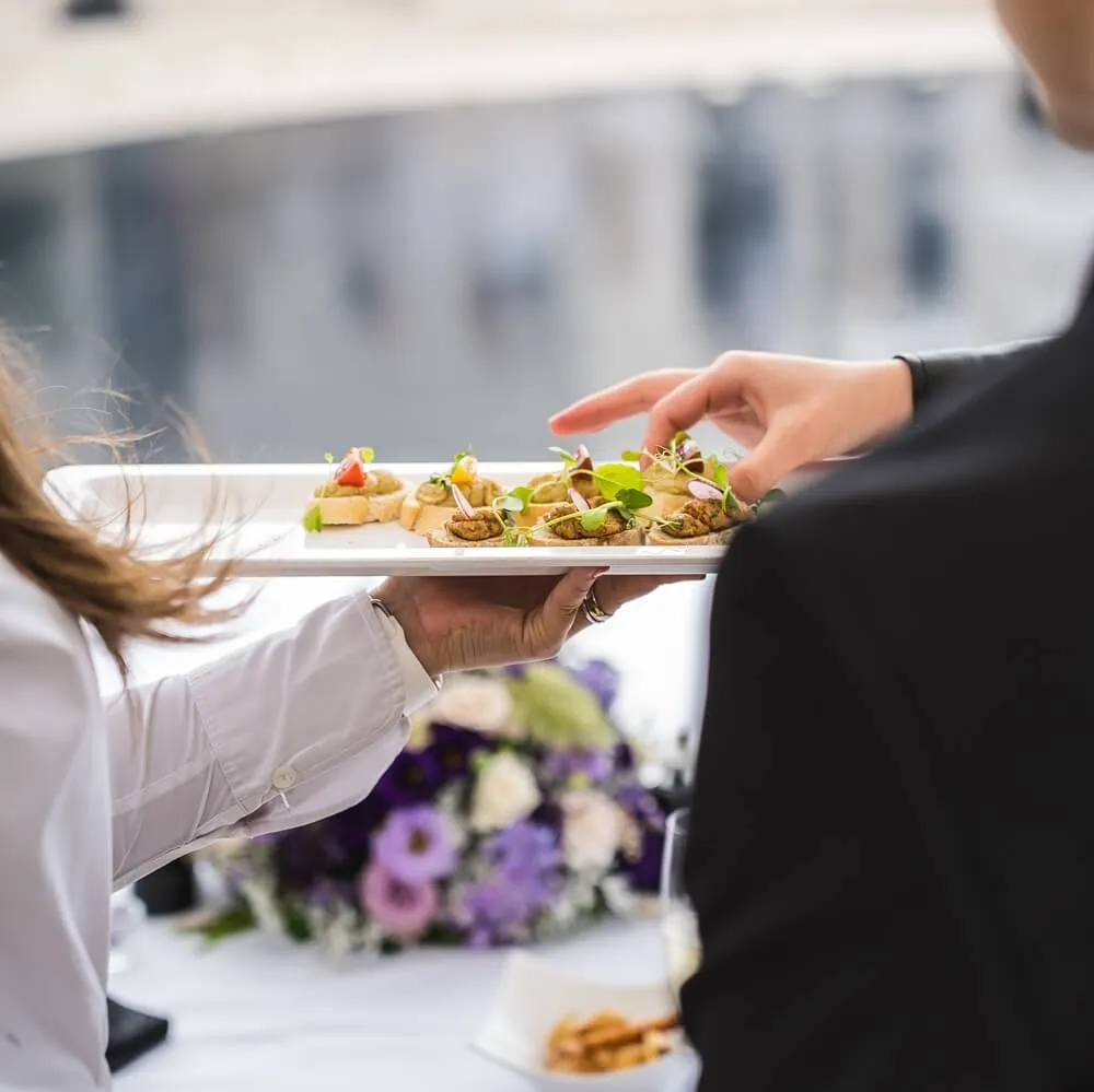 The professional staff of the Aranybástya will serve elegant sandwiches at your private event, providing first-class service to your guests.