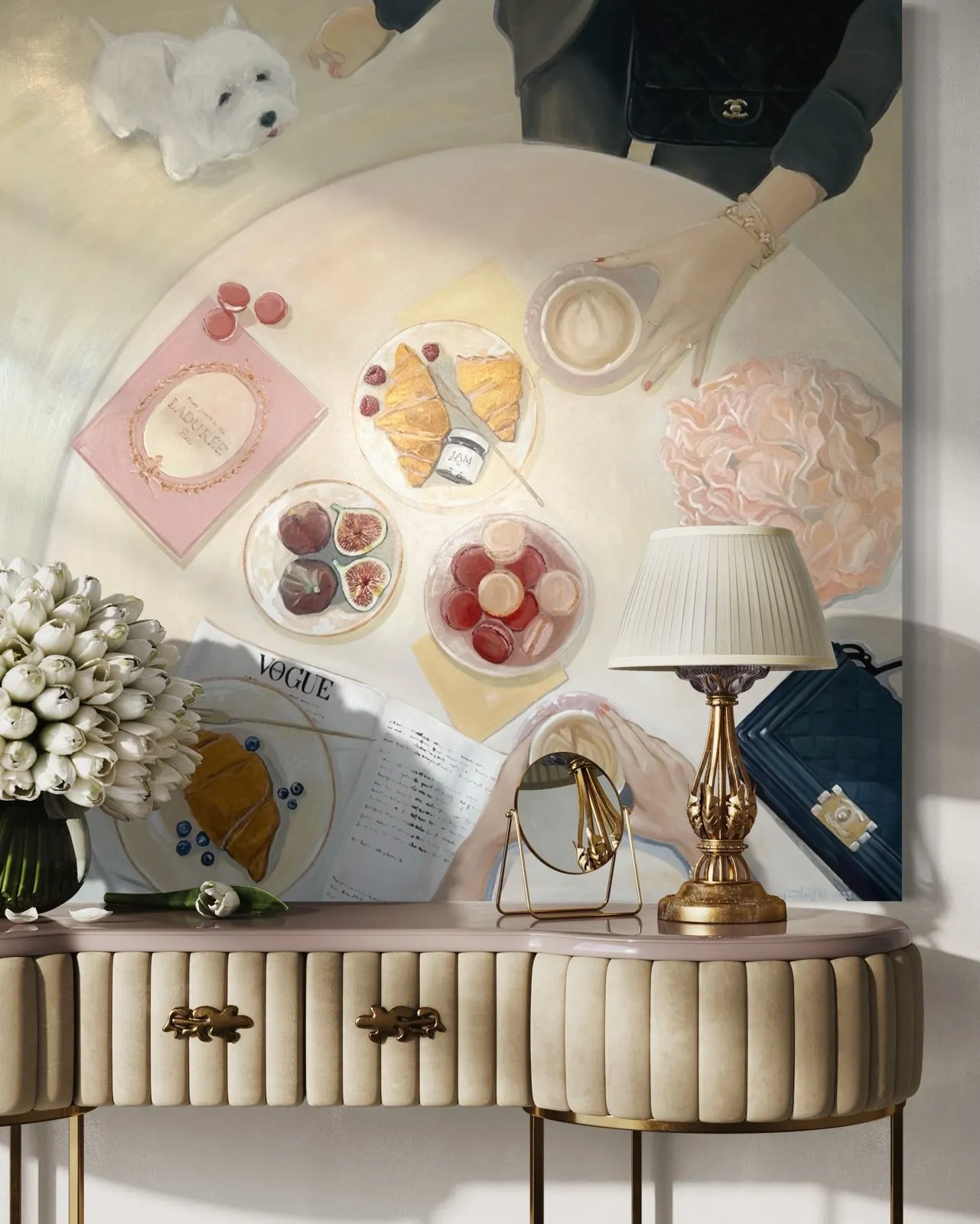 Beautiful painting on the wall.