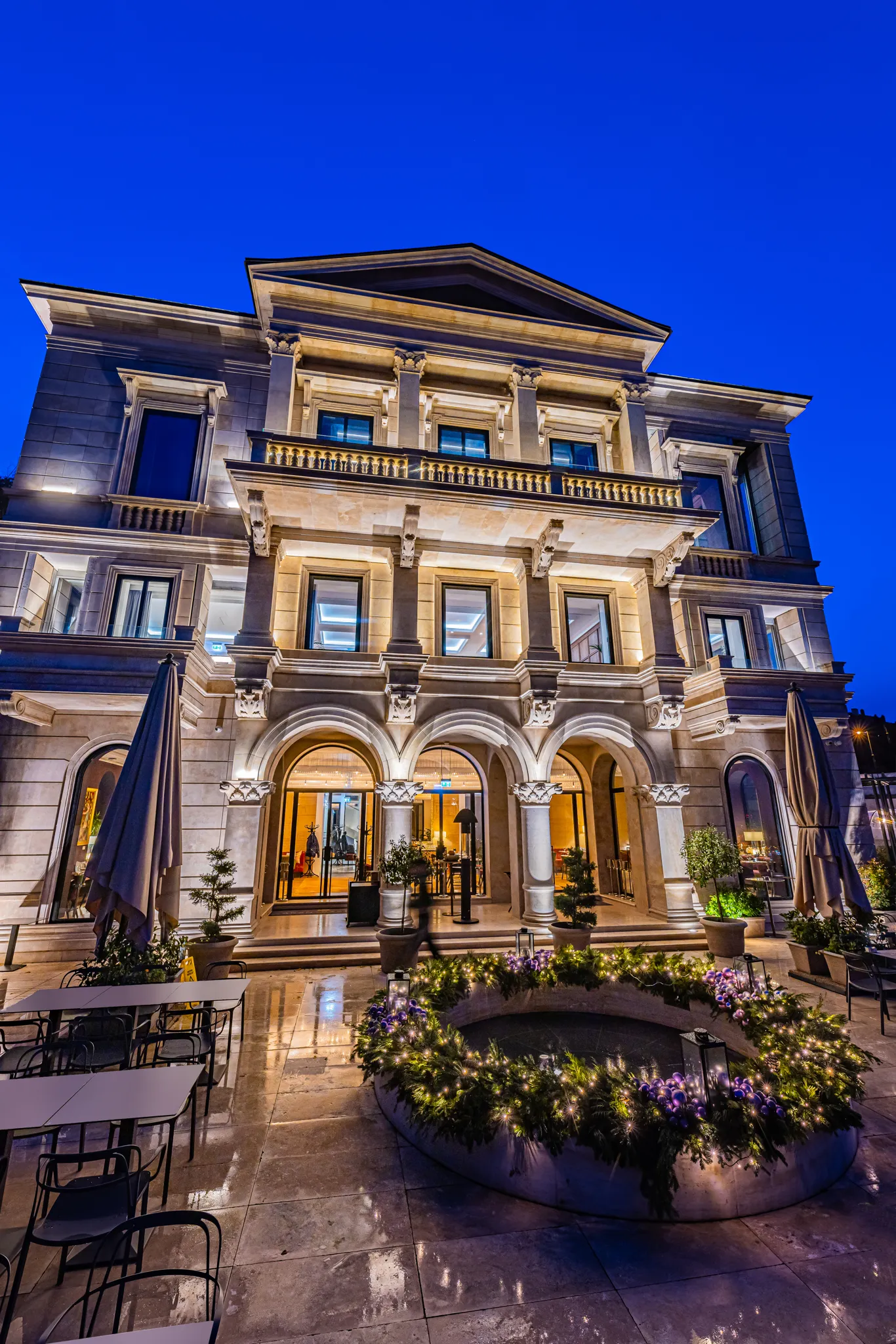 Az étterem frontális nézete.