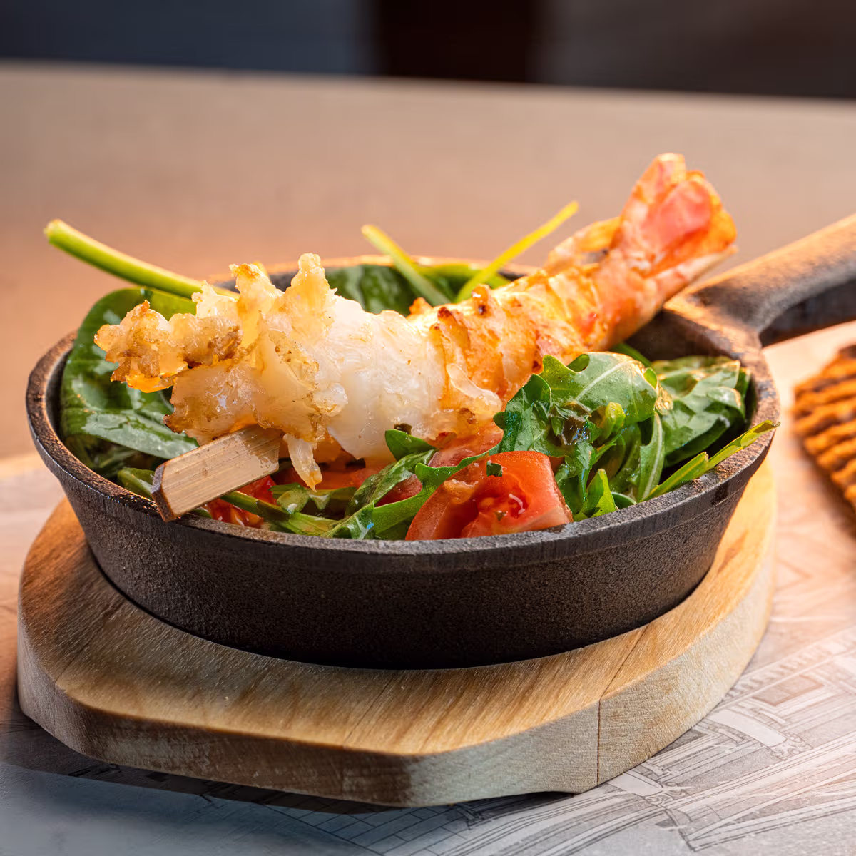 Tomato and Shrimp Salad – Aranybástya Menu, Buda Castle