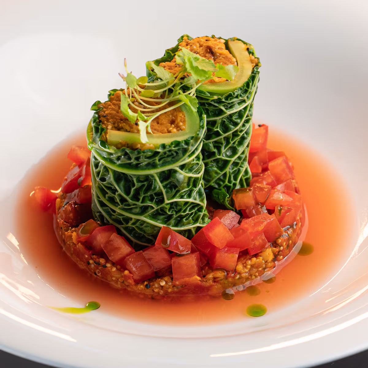 Vegan Stuffed Cabbage – Aranybástya Menu, Buda Castle