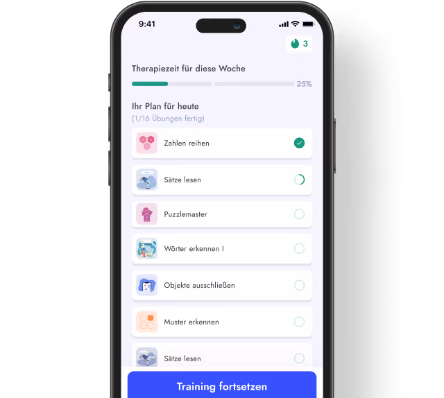 Aphasie und Gedächtnistraining App myReha