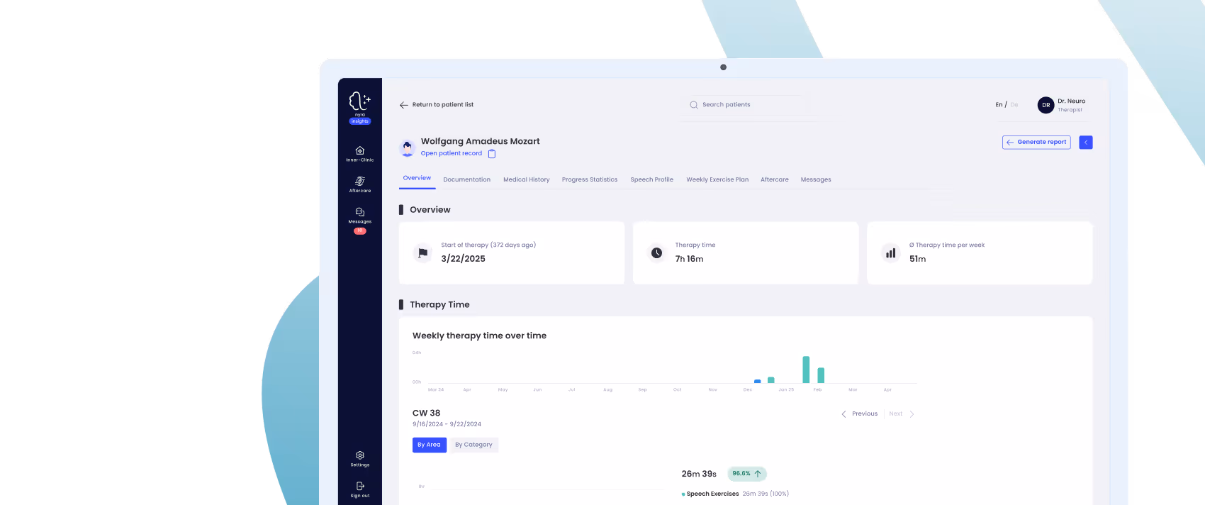 myReha und nyra insights for clinics