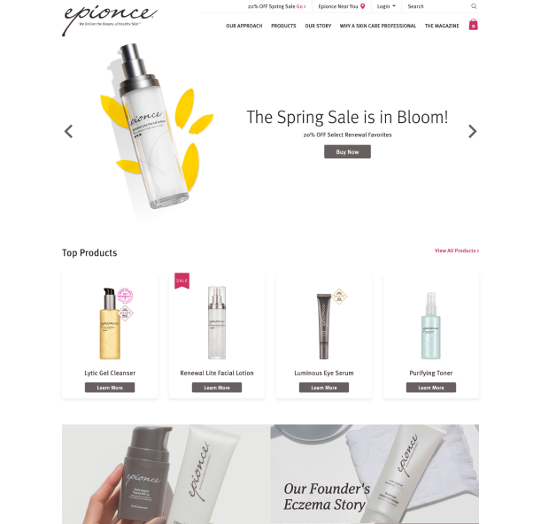 Epicone ecommerce website image