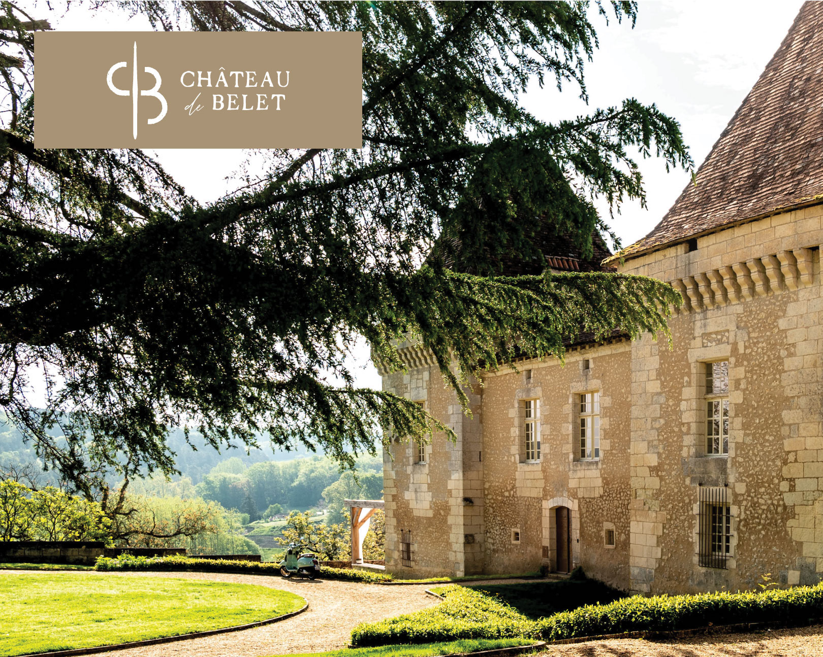 Château de Belet historic estate in Saint-Aquilin, Dordogne, France