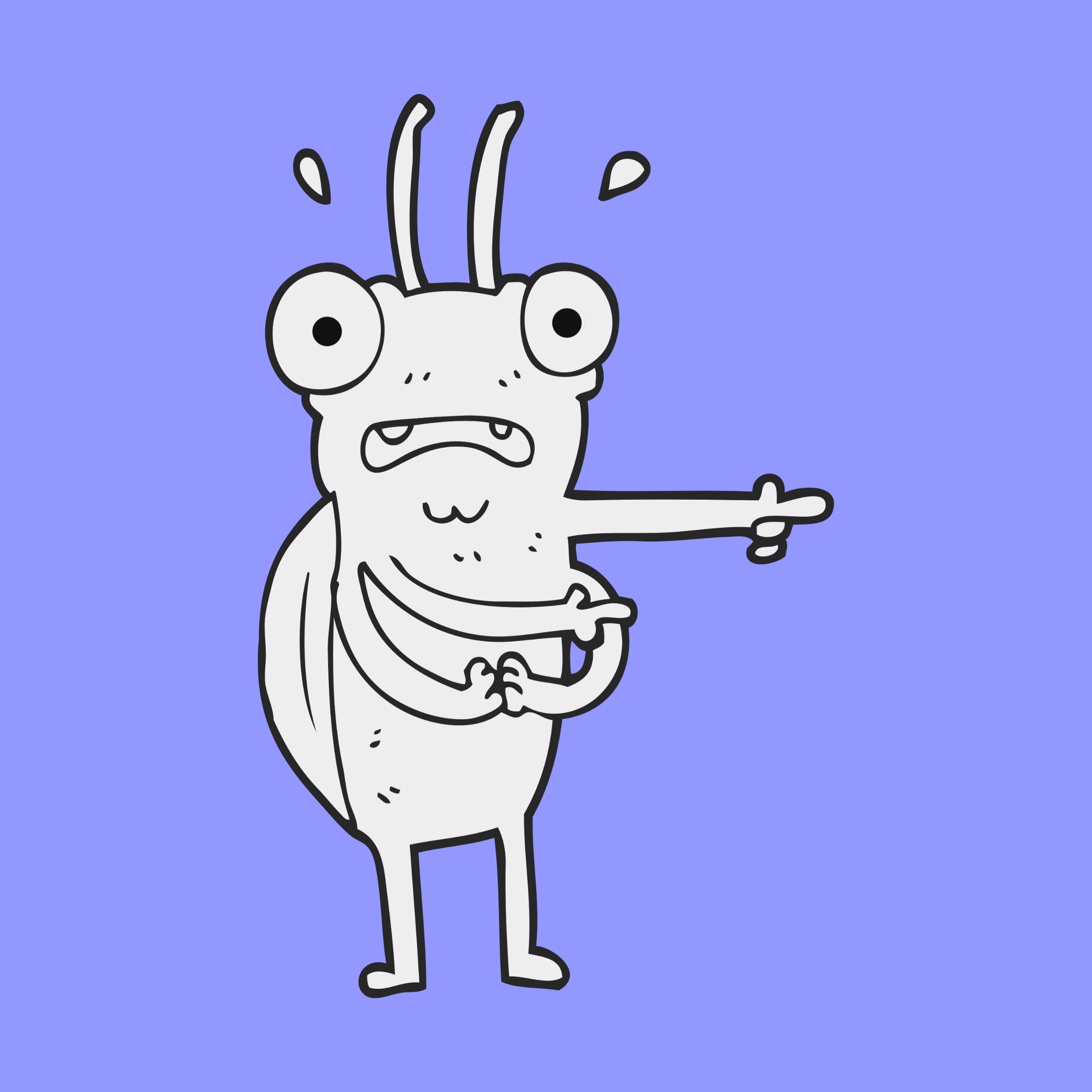 A graphic of a bug that is the mascot of Opti-Catch designed by Mumble Marketing