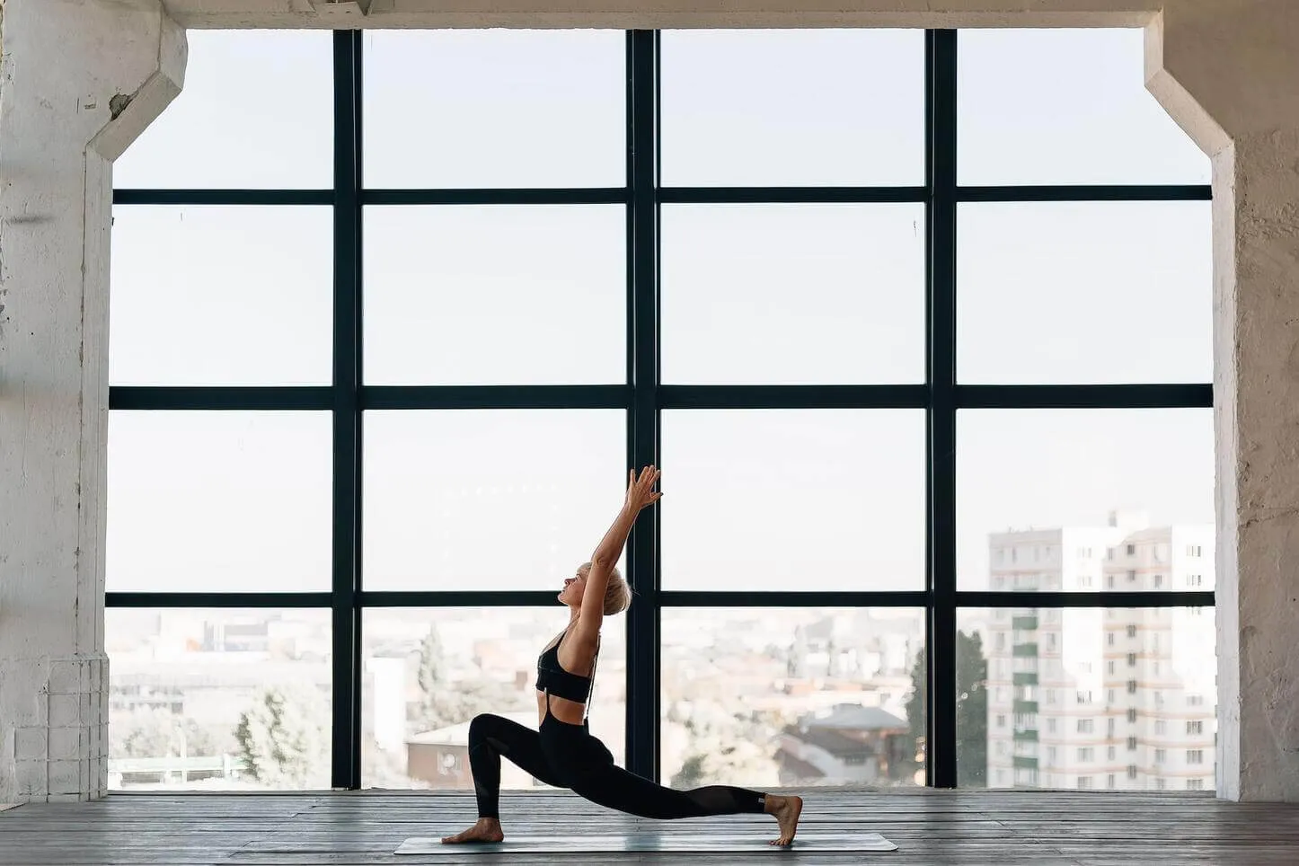woman doing yoga