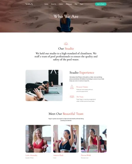 landing page