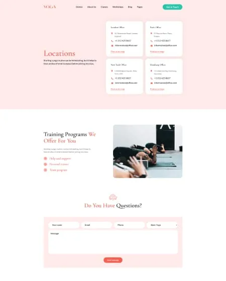 landing page