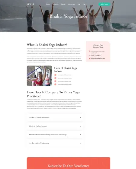 landing page