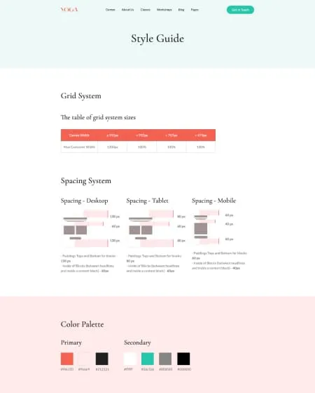 landing page