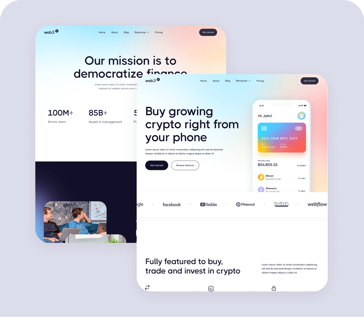 Web3 X - 17 Pages Included - Crypto & Web3 Webflow Template