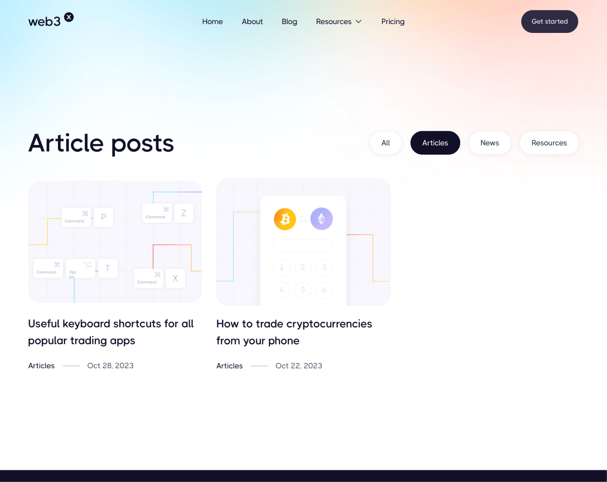 Web3 X - Blog Category page - Crypto & Web3 Webflow Template