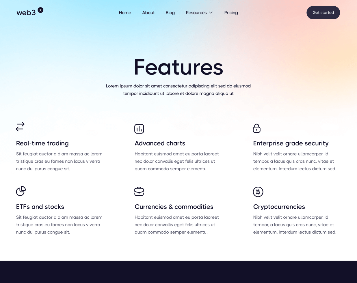 Web3 X - Features page - Crypto & Web3 Webflow Template