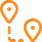 Icon depicting a route