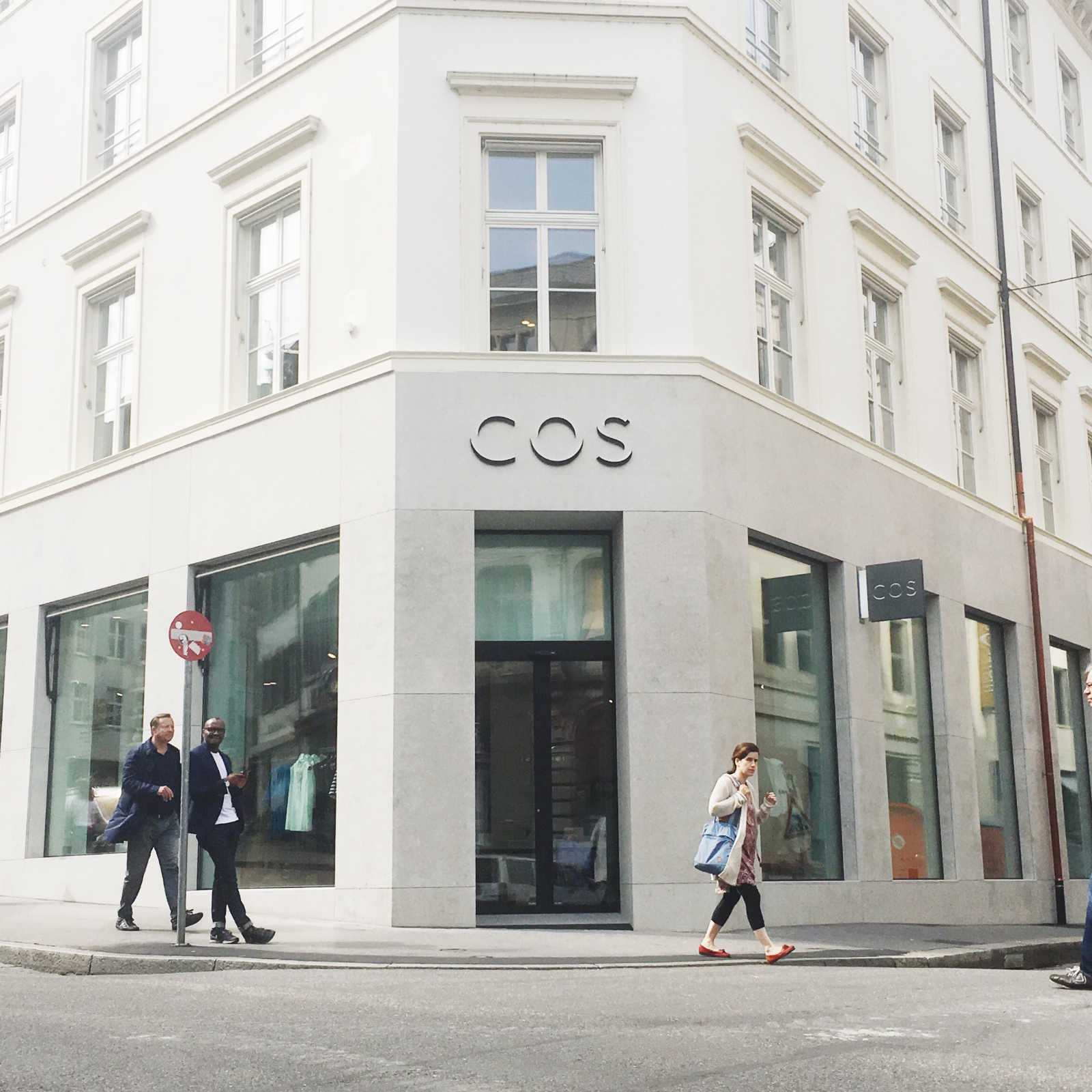 Installation of a COS store on the ground and upper floors of the former Musik Hug building.