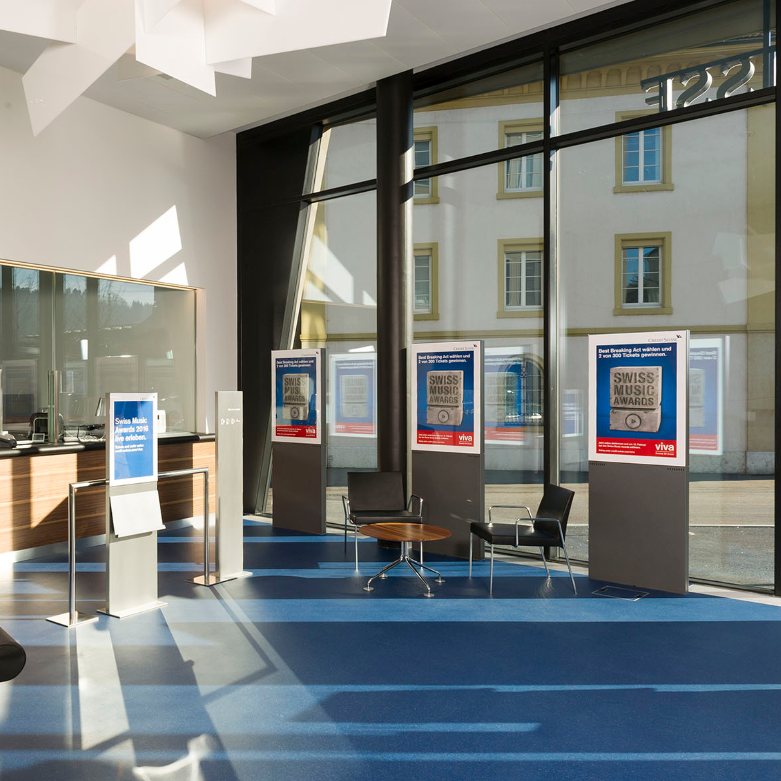 Tenant fit-out for Credit Suisse at the Liestal railway station.