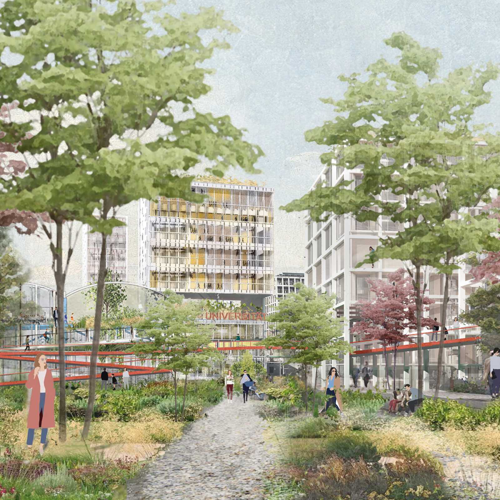 The success of the competition in collaboration with Grafton Architects from Ireland has laid the foundation stone for the future university quarter.