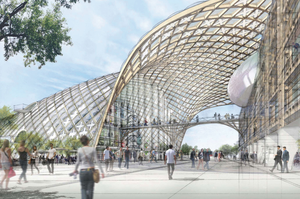Wettbewerb für das neue Hauptquartier von Swatch AG in Biel in Zusammenarbeit mit dem Architekturbüro Shigeru Ban Architects.