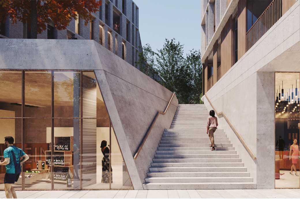 Wettbewerbsprojekt für das Lüdin Areal in Liestal in Zusammenarbeit mit Karpf Khalili Architects, New York.