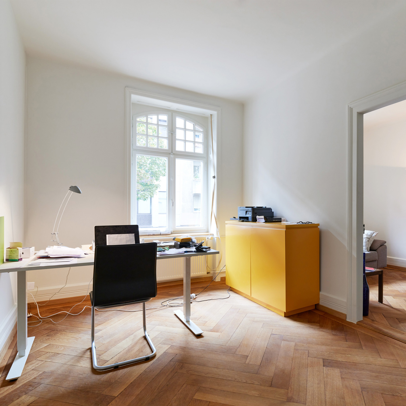 old flat with wooden floor