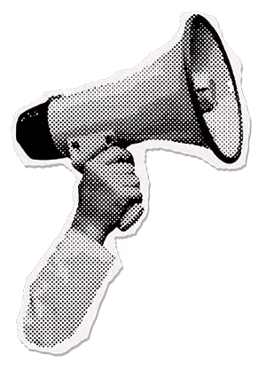 megaphone halftone