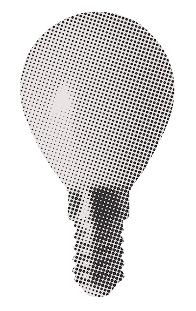 lightbulb halftone
