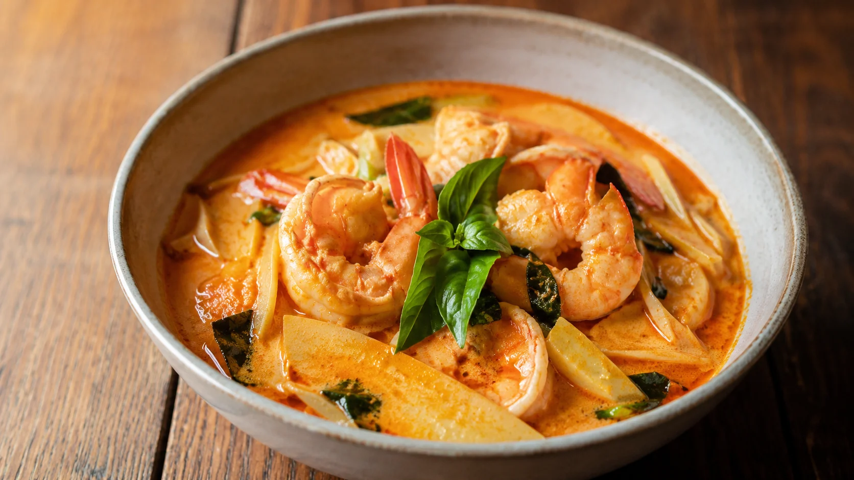 Thai Red Curry with Prawns