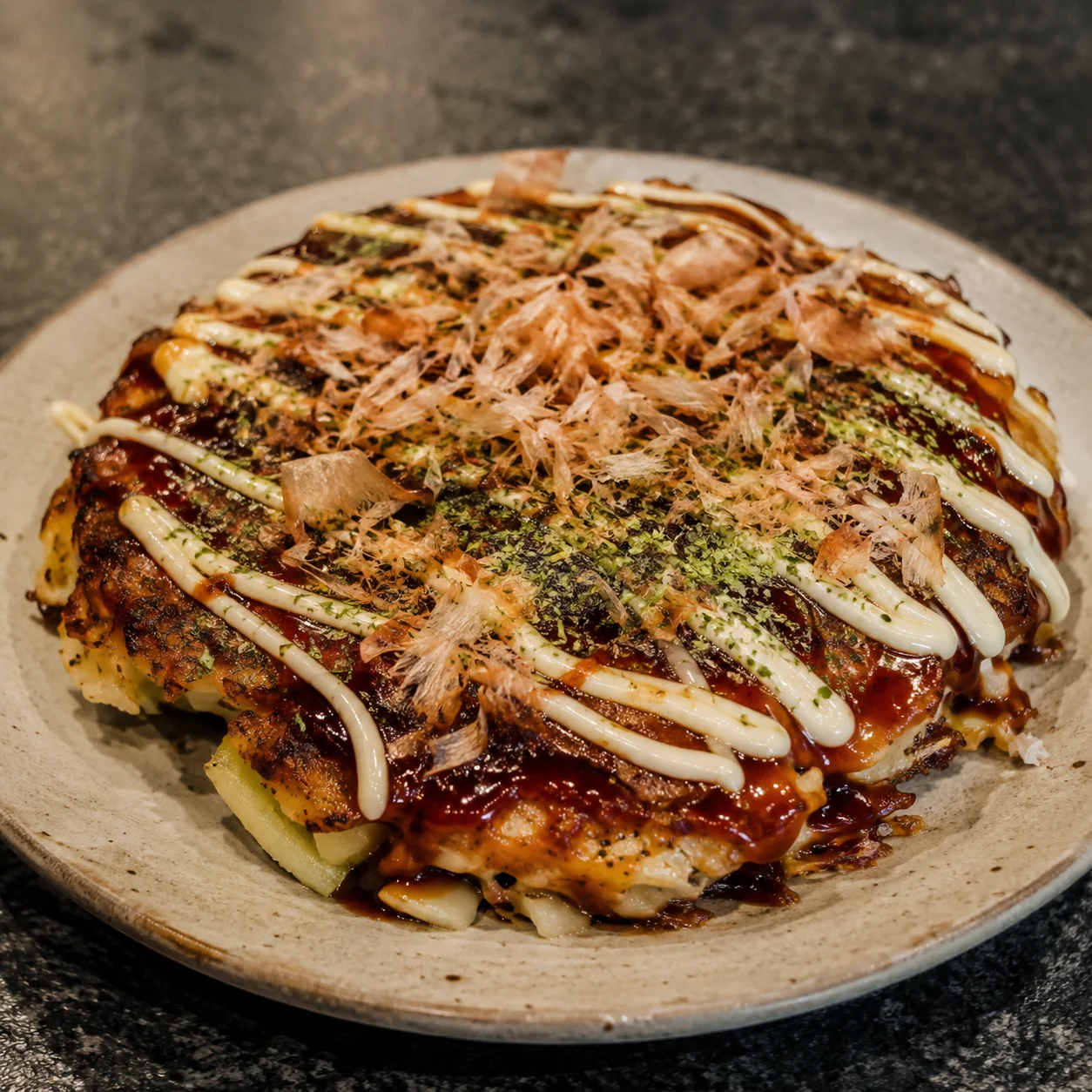 Okonomiyaki (Japanese Savoury Pancake)
