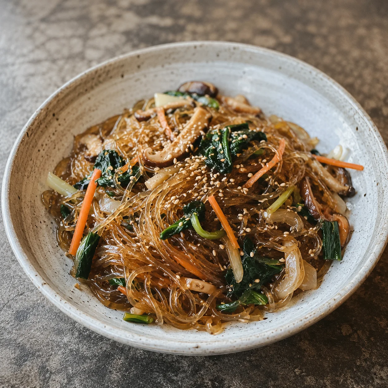 Japchae (Korean Glass Noodles)