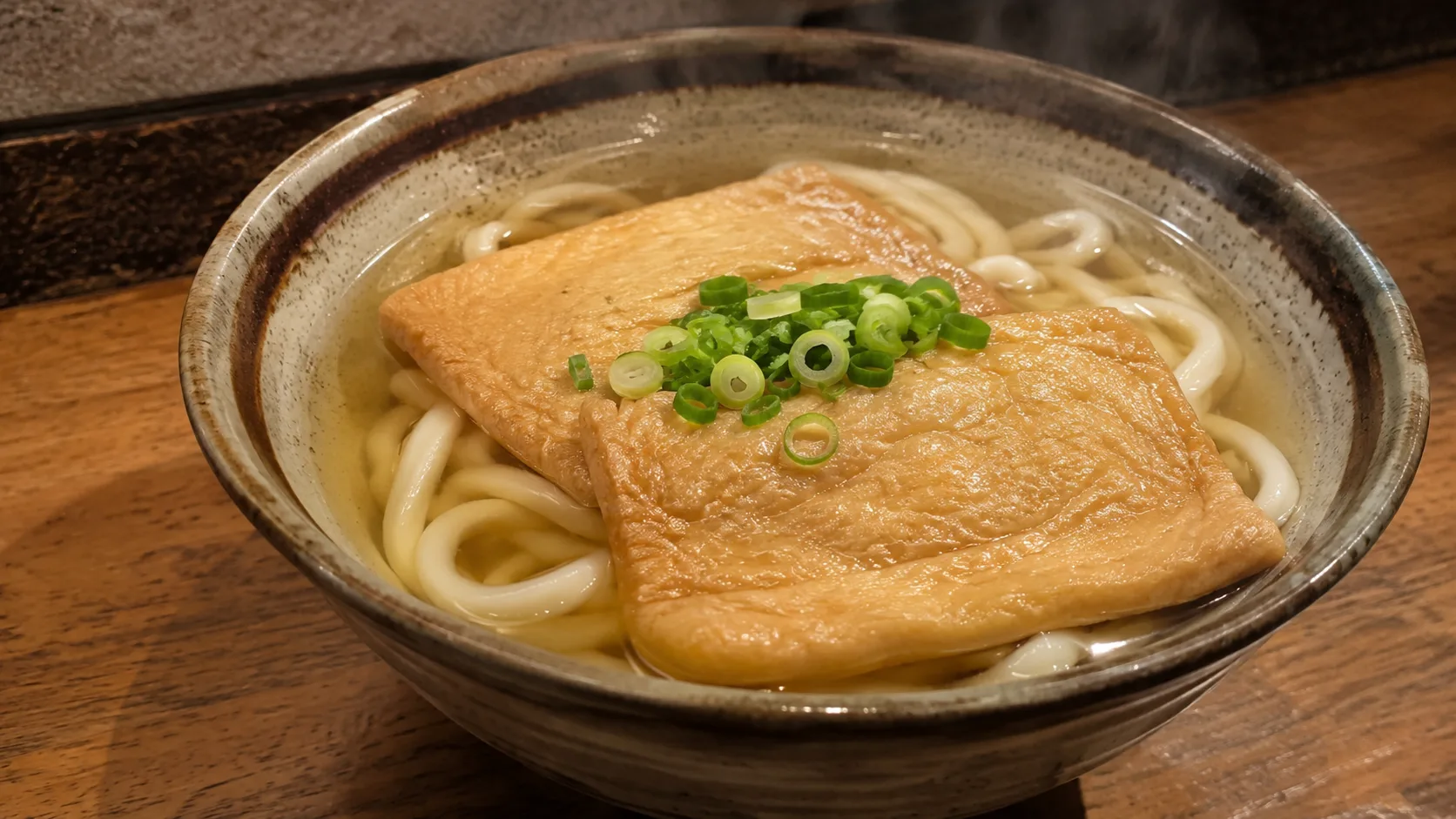 Kitsune Udon (Udon Soup with Fried Tofu)